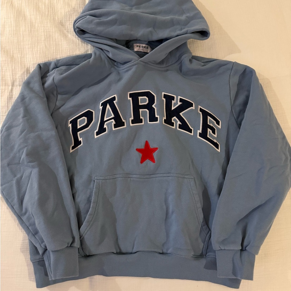 Parke Blue Knit Hoodie